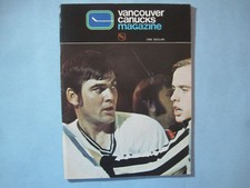 1971/72 VANCOUVER CANUCKS NEW YORK RANGERS NHL PROGRAM DENNIS KEARNS DUNC WILSON