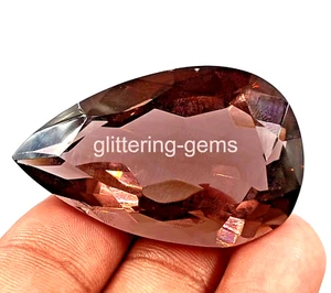 110 Ct Rare Brazil Purple Amethyst Lab Created Pear Cut Certified Loose Gems 24N - Picture 1 of 8