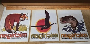 3 Vintage Outdoor Iron On T Shirt Transfers Michigan Natural Resources Magazine - Picture 1 of 12