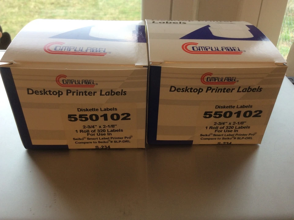 Computable Desktop Printer Labels 550102 2 Rolls 320 Labels Each Shikoku - Image 1 of 1