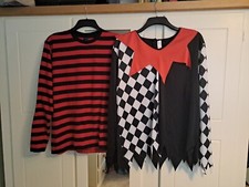 Mens Halloween Tops  XL M Freddie Kruger Dennis Menace Killer Clown Unisex 