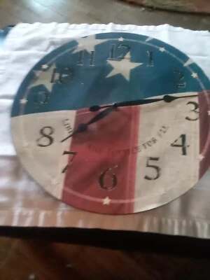 14英寸木制自由与正义适用于所有人时钟 — 第 1/4 张图片