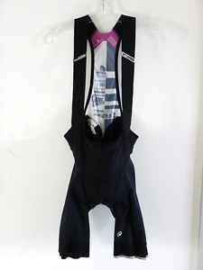 Assos Men's T.Cento S7 Bib Shorts Black White Made in Bulgaria Size Large