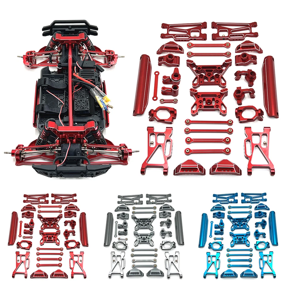 Aluminum Full Upgraded Parts Kit for MJX HYPER GO 1/10 10208 RC Car Refiting DIY - Image 1 of 4