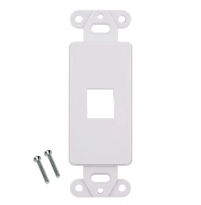 1-Port Keystone Jack Wall Plate Insert White Snap-In RCA F-TYPE RJ45 HDMI LOT - Picture 1 of 3