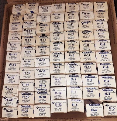 Nuevo de Lote Antiguo CRL - ¡Más de 90 Potenciómetros Centralab Fastatch Doble Acción! Foto 1 de 3