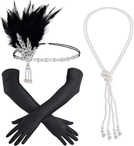 1920S Flapper Headpiece Set Roaring 20S Headpiece Great Gatsby Headpiece for Wom - Bild 1 von 12