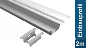 Led Alu Profil 2 m EB Set Strip / Streifen 20 mm breit | Abdeckung mattiert - Bild 1 von 7
