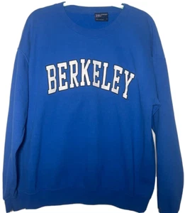 VTG UC Berkeley Blue Longsleeve Pullover Crew Sweatshirt by MV Sport Lg Printed - Picture 1 of 6