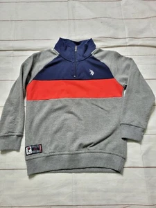 US Polo Assn. Boys Size 8 1/4 Zip Up Sweater - Picture 1 of 7