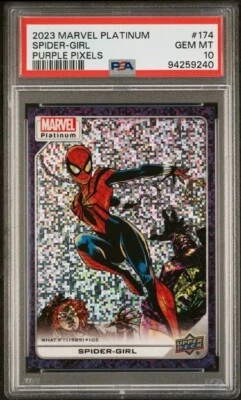 Spider-Girl #174 Purple Pixels /35 PSA 10 Upper Deck 2023 Marvel Platinum - Image 1 of 3