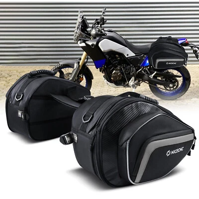 NICECNC Motorcycle Saddlebags 50L Side Luggage Saddle Bags For Harley Honda - Imagem 1 de 4