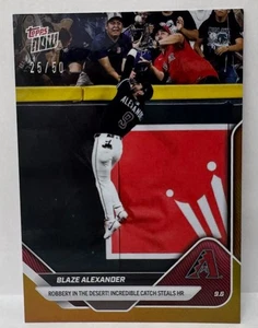 Blaze Alexander - 2025 MLB Topps AHORA - Tarjeta 670 Oro/50 - Imagen 1 de 2