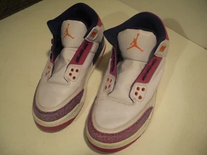 EX Paar 2019 Nike Air Jordan 3 Barely Grape/Pink/Hyper Crimson 441140-500 Größe 7Y - Bild 1 von 21