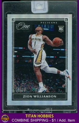 2019-20 Panini One & One ROOKIE #107 Zion Williamson RC /99 *ENCASED* - Image 1 of 2