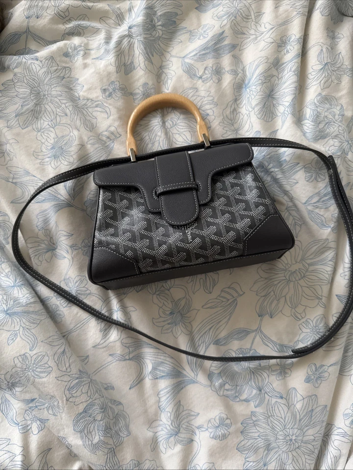 Goyard Mini Saigon Top Handle Bag Coated Canvas with Leather - Image 1 of 4