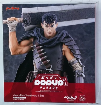 BERSERK Guts Black Swordsman Pop Up Parade L Big Size Statue Gatsu Max Factory - Immagine 1 di 2