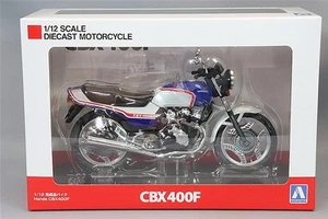 Modellino moto pressofuso Aoshima Skynet 1/12 Honda CBX400F blu perla/caramella - Foto 1 di 4