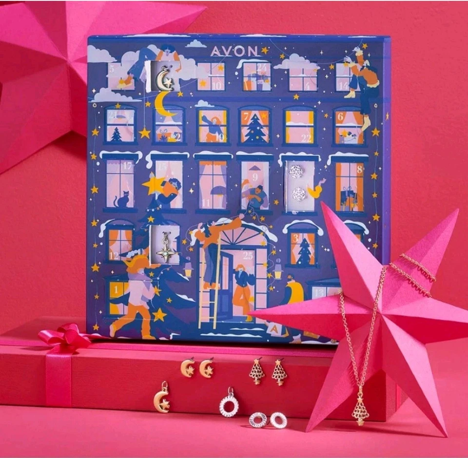 Avon Leo 25 Piezas Joyería Calendario de Adviento, Collar, Colgantes, Pendientes, Nuevo en Caja, Foto 1 de 1