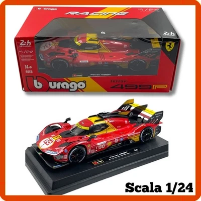 modellino auto scala 1:24 statico Ferrari 499P  Le Mans 2024 die cast modellismo - Immagine 1 di 4
