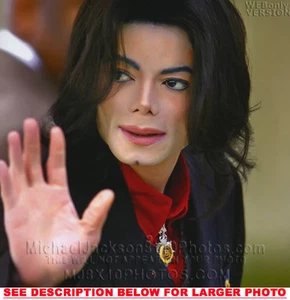 FOTO RARA 8x10 de Michael Jackson 2005 Fan Wave (1) - Imagen 1 de 1
