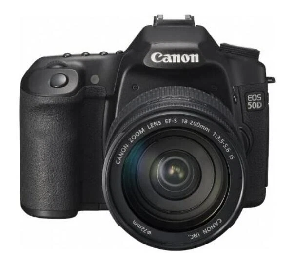 Canon EOS 50D 15.1MP Digital SLR Camera - Black (Kit w/ EF IS 18-200mm Lens) - Image 1 of 1