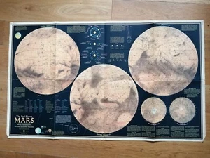 Mars map from the National Geographic - The Red Planet Mars (Feb, 1973). - Picture 1 of 7