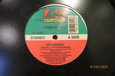 DONNA SUMMER    BREAKAWAY    12" MAXI SINGLE - Image 1 of 2
