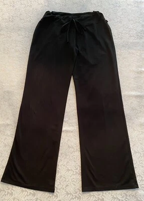 So Sporty Active XL Boho Pants - High Rise Black Activewear Made USA Long A554 - Image 1 of 4