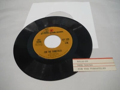 Neil Young Walk on For the Turnstiles 7" 45 RPM NM unplayed - Image 1 of 3