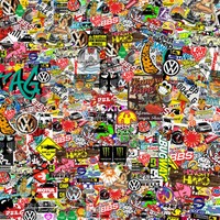 Vw Stickers Bomb sheet Euro Vinyl Decal Vauxhall BBS honda Dub wrap volkswagen