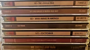 Lot 15-CDs U2 Joshua Tree War October Unforgettable Fire Live Blood Sky Rattle - Picture 1 of 7