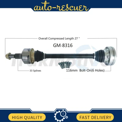 Eje CV izquierdo para Cadillac CTS V 2009-2015 SurTrack GM-8316 Foto 1 de 2