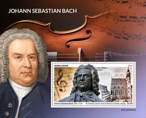 Sierra Leona - 2022 Johann Sebastian Bach - Hoja de recuerdo de sello - SRL220444b2 - Imagen 1 de 1