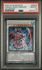 Yu-Gi-Oh! Lancea Ancestral Dragon Of The Ice Mountain BLTR-EN005 Psa 10 Pop 2 - Picture 1 of 3