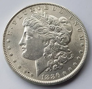 USA 1886 UNC Morgan Dollar Silver Coin - Picture 1 of 4
