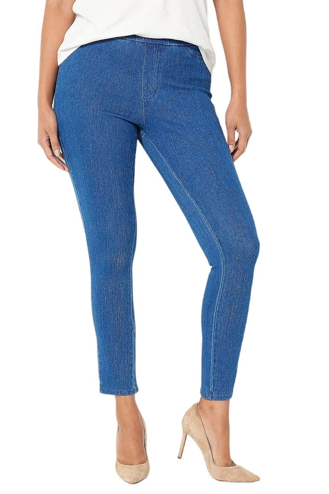 Isaac Mizrahi Live! Pantalón tobillo ajustado True Denim mediano índigo Foto 1 de 2