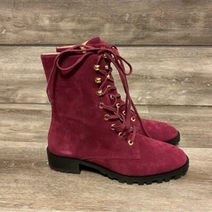 Stuart Weitzman | Norrie Schnürstiefel Cranberry Größe 6 - Bild 1 von 10