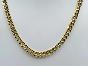 14k Yellow Gold 22" Mens Miami Cuban Curb Link 4.5MM 13 Grams Chain Necklace - Picture 1 of 15