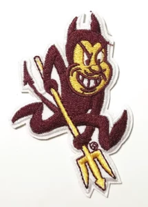 ARIZONA STATE - ASU - SPARKY - 3" Embroidered Iron-On Patch - Picture 1 of 2