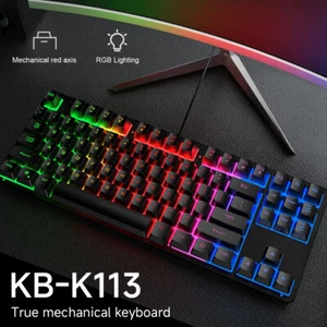KB-K113 Mechanical Keyboard 80% Form Factor 87 Keys Gaming Keyboard Wired Full K - Picture 1 of 6