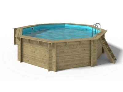 OKU Holzpool EMOTION-FUN Rund Holz Pool Aufstellpool Rundpool Achtform Becken - Bild 1 von 4