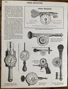 Book Clipping Photo Vintage Tools Wall Art Speed Indicators - Picture 1 of 1