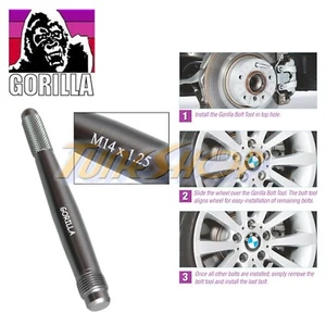 GORILLA M14X1.25 WHEELS RIMS LUG NUT BOLT STUD GUIDE INSTALLATION ALIGNMENT TOOL - Picture 1 of 1