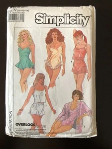 Vintage Simplicity 8393 Sewing Pattern Lingerie Teddy Shorts Cami CUT Size 10-14 - Picture 1 of 2