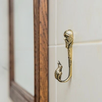 Odin Brass Hook, Decorative Hooks, Brass hook,Coat Hook, Towel Hook, Wall Hook. - Image 1 of 4