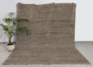 8x10  Natural Wool Solid Moroccan Style, Gifts For Mom #3572  (242x300 Cms.)