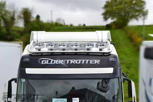 Roof Bar + Flush LEDs To Fit Volvo FM5  Globetrotter 2021+ Stainless Steel Metal - Picture 1 of 7