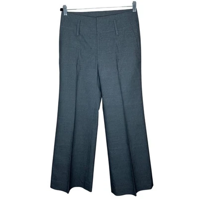 Banana Republic Gray Stretch Wool Blend Dress Pants Women's Size 6 Wide Leg - Image 1 of 4