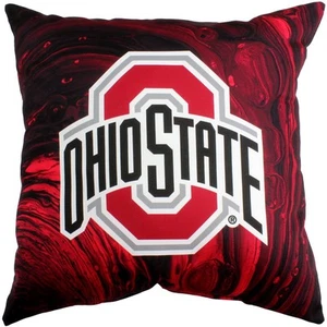 Ohio State Buckeyes 2 Sided Color Swept Decorative Pillow, 16, Made in The Usa - Picture 1 of 3